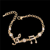 CRYSTAL MUSICAL NOTES BRACELET