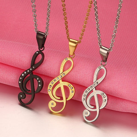 MUSICAL NOTE PENDANT ( AVAILABLE IN 3 AWESOME COLORS )