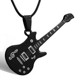COOL MEN'S STAINLESS STEEL GUITAR SHAPED PENDANT