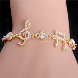 CRYSTAL MUSICAL NOTES BRACELET