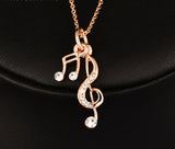 Luxury  Music Note Pendant Necklace