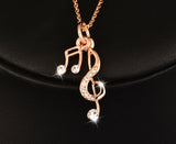 Luxury  Music Note Pendant Necklace