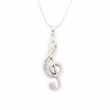 MUSICAL SOL NOTE NECKLACE - SILVER COLOR