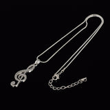 MUSICAL SOL NOTE NECKLACE - SILVER COLOR