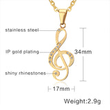 MUSICAL NOTE PENDANT ( AVAILABLE IN 3 AWESOME COLORS )